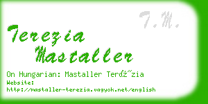 terezia mastaller business card